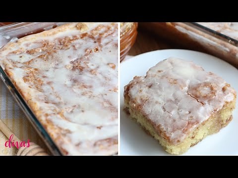 Glazed Honeybun Cake (From-Scratch) w/Vanilla Honey Glaze! So Good!!