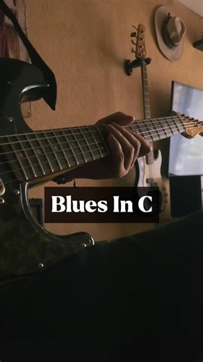Blues Improvisation in key of C 🔥 #guitar #bluesguitar #stratocaster