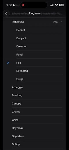 Pop ios 26 ringtone