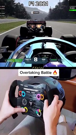 F1 2021 Overtaking Battle 🔥 #fy #foryou #pxplay #gaming #thrustmastertwheel #thrustmaster #car #viral #f12021 #f12021game