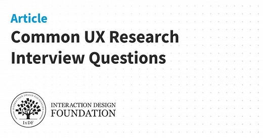 Common UX Research Interview Questions