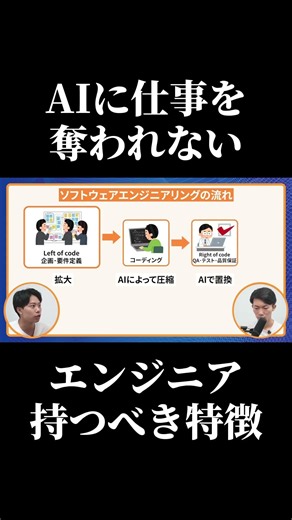 【1つだけ】AIに仕事を奪われないエンジニアの特徴 #SESエンジニア #SES #採用担当 #転職したい #IT転職