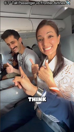 Can a 6’7” Tall Passenger Fit in Frontier Airlines Econony Seat? Airbus A-320? 😳#travel #flight