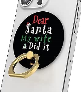 iRing Mag, Magnetic Phone Ring Holder, Kickstand, Grip for MagSafe, Wireless Charging Compatible with iPhone, Galaxy, and Other Smartphones with MagSafe Case (Dear Wife)