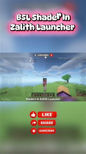 BSL Shader In Android 😱 Zalith Launcher 🔥#minecraft #shorts