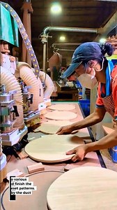 Mass Production of Wooden Plates in Factory!
