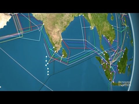 Animated map the world's undersea internet cables