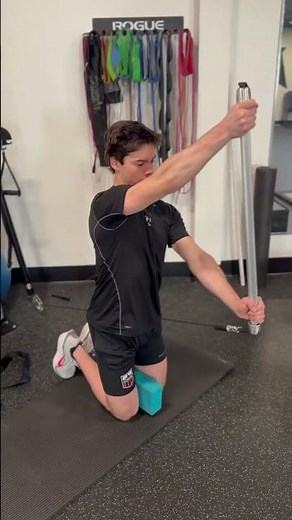 Tall Kneeling Sweeping Lift w/ Yoga Block | Core, Control & Full-Body Tension