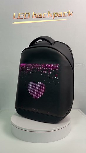 Programmable Animated Display LED Backpack Student School Bag Smart Unisex Bags APP Control Backpack