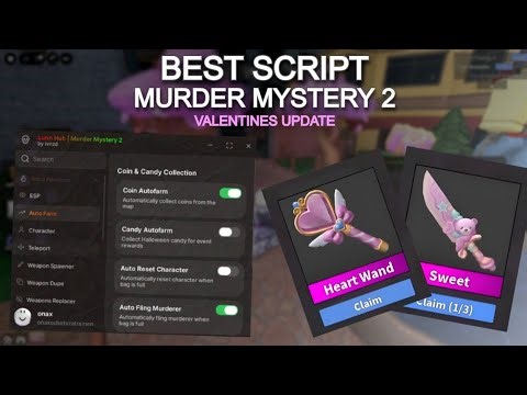 💘 BEST MURDER MYSTERY 2 SCRIPT 💘 | Valentine's Update | AutoFarm | ESP | AimBot | KEYLESS