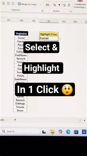 Excel Dropdown Trick 🔥 | Highlight Data Automatically (Conditional Formatting + Data Validation)
