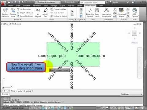 AutoCAD tip: rotate multiple texts at once to readable orientation
