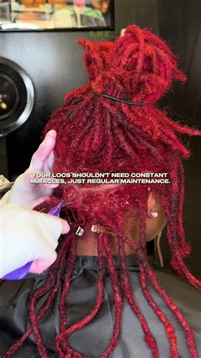 Let’s be honest for a second 😅 when locs are constantly in need of being “saved,” that’s usually a sign something’s been missing along the way. healthy locs thrive on consistency and a strong foundation. regular maintenance supports the scalp, keeps the structure intact, and prevents small issues from turning into big repairs. this is about care, not perfection. showing up for your locs on a schedule that makes sense means less stress for you and your hair. save this as a reminder or book your 