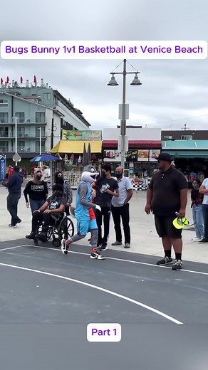 Part 1.!! Bugs Bunny 1v1 Basketball at Venice Beach #basketball #foryou #1vs1 #hoopeers