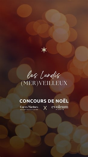 Evoleum Paris on Instagram: "✨CONCOURS TERMINÉ - ESCAPADE DE RÊVE 🎄 @evoleum et @curesmarinestrouville vous gâtent pour Noël. Vous rêvez de vous échapper à deux, pour profiter d’un séjour bien-être et beauté raffiné, ultra confortable, idéal pour recharger vos batteries? Participez à notre concours de noël et tentez votre chance pour gagner: 🎁Pour 2 personnes: 1 nuit offerte avec petit-déjeuner inclus Accès au Spa Une séquence Liberty par personne (3 soins marins ou well-tech) 2 cures complète