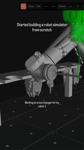 Building a robot simulator from scratch - tool changer