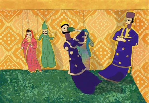 filmi on Instagram: "I used kathputli as a metaphor to reflect on culture and state of our establishment where tradition performs, adapts, and survives . . . . . . ( desi art, desi folk dance, classical, noor jehan, illustration, animation, 2d animation, pakistan) #reelsinstagram #explorepage #animation"