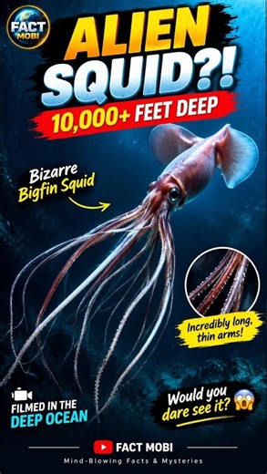 Scientists Filmed an “Alien” Squid 10,000+ Feet Deep! 🦑😱