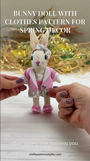 Mini Bunny Doll PDF Pattern with Outfit & Bonus Chicken Plush Tutorial