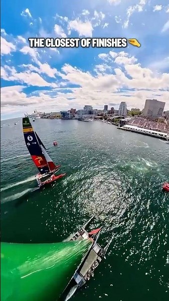 👀 It doesn't get much closer than THIS! #SailGP #sailing #racing