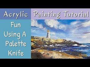 Acrylic Seascape Lighthouse Painting Tutorial