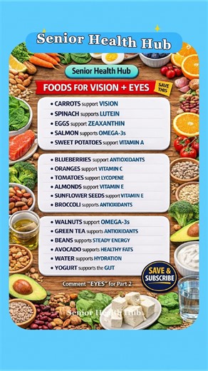 Best Foods for Eye Health After 50 👁️ Vision-Supporting Grocery List
