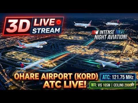 🚨 INSANE TRAFFIC! Chicago O'Hare Live 3D + Real ATC Radio | Busiest Airport 2026(6-4-2026)