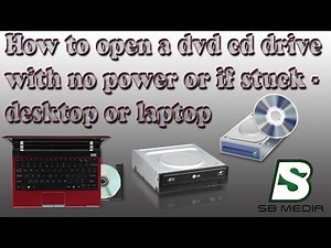 How to open a dvd cd drive with no power or if stuck - desktop or laptop