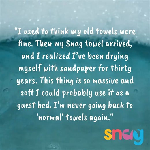 Say goodbye to the morning "towel gap" dance! 🙅‍♀️ Introducing a game-changing solution for busy commuters like you: A massive 2.2m long towel that wraps around twice, saving you time and hassle in your AM routine. Made from premium Aegean cotton, it's thick, absorbent & ridiculously soft - making mornings easier one wrap at a time. #NoMoreTowelGap | Snag Tights