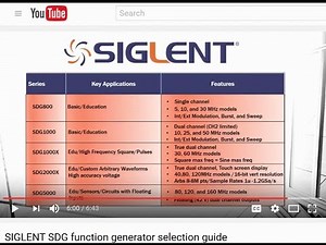 Siglent SDG Signal Generators from Saelig - which to choose?