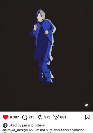 jimin liked this animation of him dancing on instagram! ⭐️