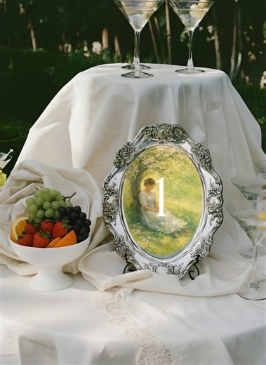 Monet Inspired Wedding Table Numbers Printable, Floral Painted Table Decor, Impressionist Garden Wedding Sign, Editable Digital Download - Etsy