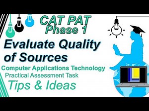 CAT PAT TIPS | Phase 1 | Evaluate Quality of Sources