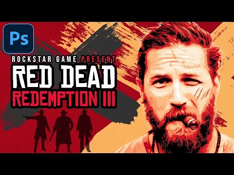 How to create RED DEAD REDEMPTION (RDR) Cover Art Graphics in Adobe Photoshop + Used files