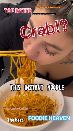 Real Crab Instant Noodle Taste Test with Hoda