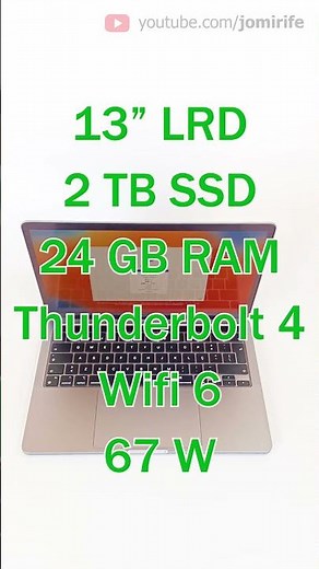 Apple Macbook Pro 13-inch specs (Apple M2, SSD, RAM, Wifi, PSU)