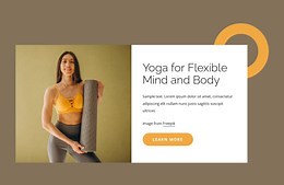 Yoga for flexible mind - CSS Template by Nicepage