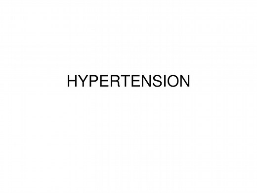 HYPERTENSION - SlideServe