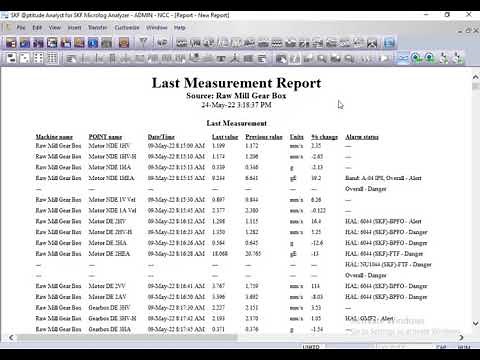 How make report inSKF @ptitude Analyst for SKF Microlog analyzer