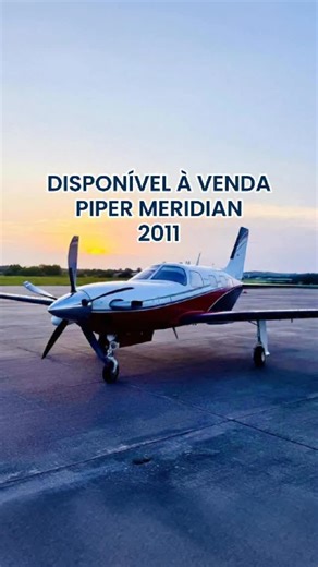 À VENDA | PIPER MERIDIAN | ANO: 2011 | FINANCIAMENTO DISPONÍVEL Belíssimo Piper Meridian com apenas 1.421 horas totais desde novo Meticulosamente bem mantida Sem histórico de danos Equipado com Garmin G1000 Configurado com 6 assentos Pronto para entrega Pronto para o trabalho Aviônicos e Equipamentos Adicionais: Dual Garmin G1000 WAAS ADSB IN / OUT DUAL 345R Transponders (was preparing for NXI upgrade) Full SYNTHETIC Vision SVT JEPP CHART UNLOCK Recent upgrade to Concorde RG-41/53 STC Included 
