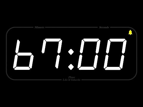 67 MINUTE - TIMER & ALARM - 1080p - COUNTDOWN