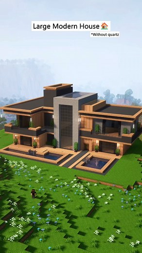 Large Modern House 🏠 #minecraft #minecraftbuilds #minecrafthouse | AddOns Maker