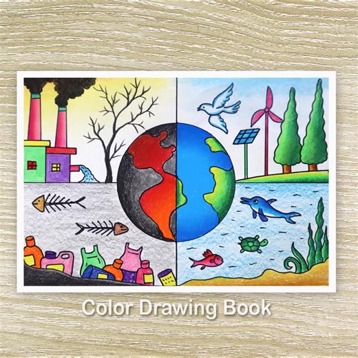 Save Nature Save Earth Drawing Tutorial
