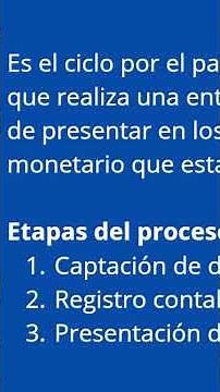 ¿Qué es el proceso contable? #contabilidad