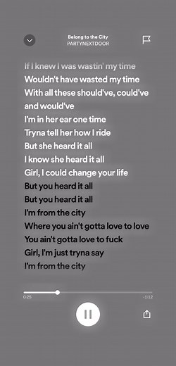 Belong to the City - Partynextdoor Lyrics Captions