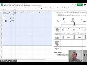 Beam Deflection Spreadsheet