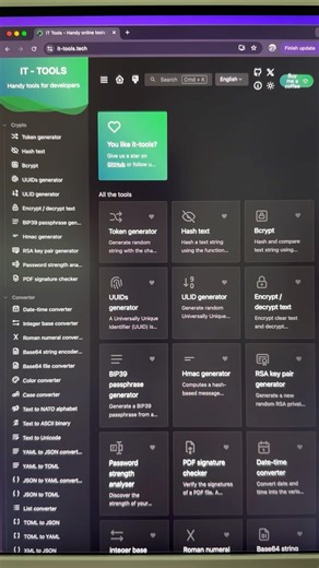 Find almost every tool for developers #development #coding #productivity