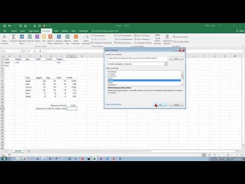 Excel 2016: The DMAX Function