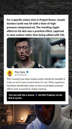 For a specific action shot in Project Power Joseph Gordon-Levitt was hit with a blast of high-pressu