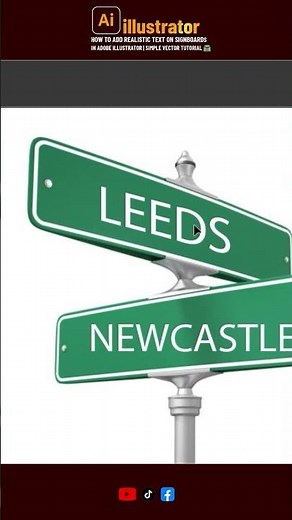 Add realistic text on signboards using Adobe Illustrator 🛣️